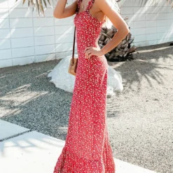 Jurk Koraalrood/wit -Exporteren Mooie Look Winkel milan kiss jurk koraalrood wit 5