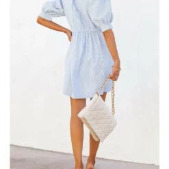 Jurk Lichtblauw/meerkleurig -Exporteren Mooie Look Winkel milan kiss jurk lichtblauw meerkleurig 2