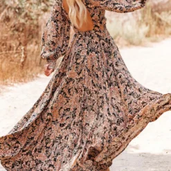 Jurk Lichtbruin/zwart/meerkleurig -Exporteren Mooie Look Winkel milan kiss jurk lichtbruin zwart meerkleurig 2