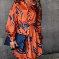 Jurk Oranje/meerkleurig