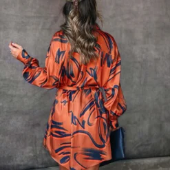 Jurk Oranje/meerkleurig -Exporteren Mooie Look Winkel milan kiss jurk oranje meerkleurig 3