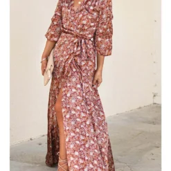 Jurk Oranje/rood/wit