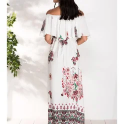 Jurk Wit/lichtroze/zwart -Exporteren Mooie Look Winkel milan kiss jurk wit lichtroze zwart 2