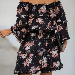 Jurk Zwart/lichtroze/wit -Exporteren Mooie Look Winkel milan kiss jurk zwart lichtroze wit 3