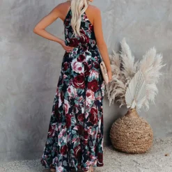 Jurk Zwart/rood/groen -Exporteren Mooie Look Winkel milan kiss jurk zwart rood groen 3