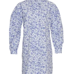 MOSS COPENHAGEN Jurk "Lenora Haddis" Wit/blauw