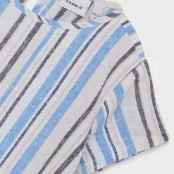 NAME IT Jurk Lichtblauw/beige/antraciet -Exporteren Mooie Look Winkel name it jurk lichtblauw beige antraciet 2