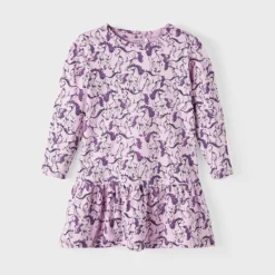 NAME IT Jurk "Linar" Lichtroze/paars