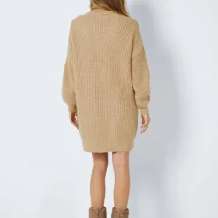 Noisy May Gebreide Jurk "Laura" Beige -Exporteren Mooie Look Winkel noisy may gebreide jurk laura beige 2