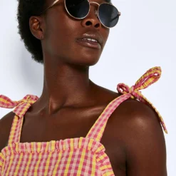 Noisy May Jurk "Nmcille" Oranje/geel -Exporteren Mooie Look Winkel noisy may jurk nmcille oranje geel 3