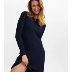 Jurk "Nudelysia" Donkerblauw -Exporteren Mooie Look Winkel numph jurk nudelysia donkerblauw 5