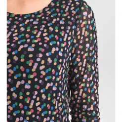 Jurk "Nufreja" Zwart/meerkleurig -Exporteren Mooie Look Winkel numph jurk nufreja zwart meerkleurig 3