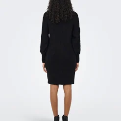 ONLY Gebreide Jurk "Leise" Zwart -Exporteren Mooie Look Winkel only gebreide jurk leise zwart 4