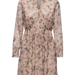 ONLY Jurk "Aida Elisa" Beige/groen/lichtroze -Exporteren Mooie Look Winkel only jurk aida elisa beige groen lichtroze 5