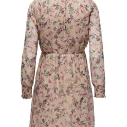 ONLY Jurk "Aida Elisa" Beige/groen/lichtroze -Exporteren Mooie Look Winkel only jurk aida elisa beige groen lichtroze 6