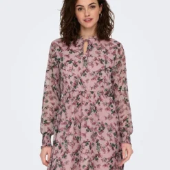 ONLY Jurk "Aida Elisa" Oudroze/groen