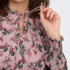 ONLY Jurk "Aida Elisa" Oudroze/groen -Exporteren Mooie Look Winkel only jurk aida elisa oudroze groen 4