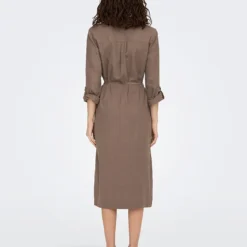 ONLY Jurk "Caro" Bruin -Exporteren Mooie Look Winkel only jurk caro bruin 3