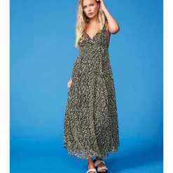 ONLY Jurk "Eliza" Kaki/crème -Exporteren Mooie Look Winkel only jurk eliza kaki creme 2