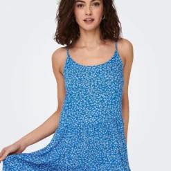 ONLY Jurk "Maj Life" Blauw/wit -Exporteren Mooie Look Winkel only jurk maj life blauw wit 4