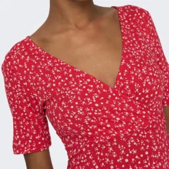 ONLY Jurk "Verona" Rood -Exporteren Mooie Look Winkel only jurk verona rood 6