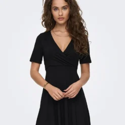 ONLY Jurk "Verona" Zwart -Exporteren Mooie Look Winkel only jurk verona zwart 2
