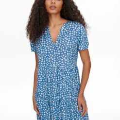 ONLY Jurk "Zally" Blauw/wit -Exporteren Mooie Look Winkel only jurk zally blauw wit 2