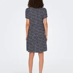 ONLY Jurk "Zally" Donkerblauw/wit -Exporteren Mooie Look Winkel only jurk zally donkerblauw wit 3