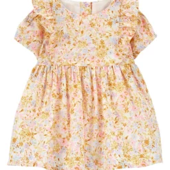 OshKosh Jurk Beige/geel/lichtroze