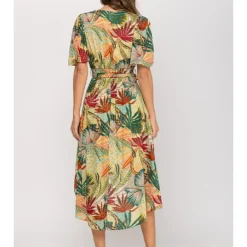 Jurk Geel/rood -Exporteren Mooie Look Winkel peace and love jurk geel rood 2