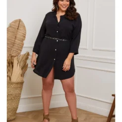 Jurk "Bent" Zwart -Exporteren Mooie Look Winkel plus size company jurk bent zwart 4
