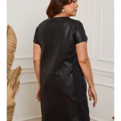 Jurk "Dimeo" Zwart -Exporteren Mooie Look Winkel plus size company jurk dimeo zwart 2