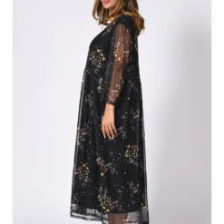 Jurk "Dubis" Zwart -Exporteren Mooie Look Winkel plus size company jurk dubis zwart 2