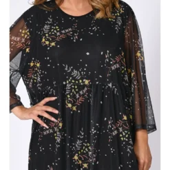 Jurk "Dubis" Zwart -Exporteren Mooie Look Winkel plus size company jurk dubis zwart 4