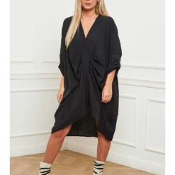 Jurk "Fanta" Zwart -Exporteren Mooie Look Winkel plus size company jurk fanta zwart 4