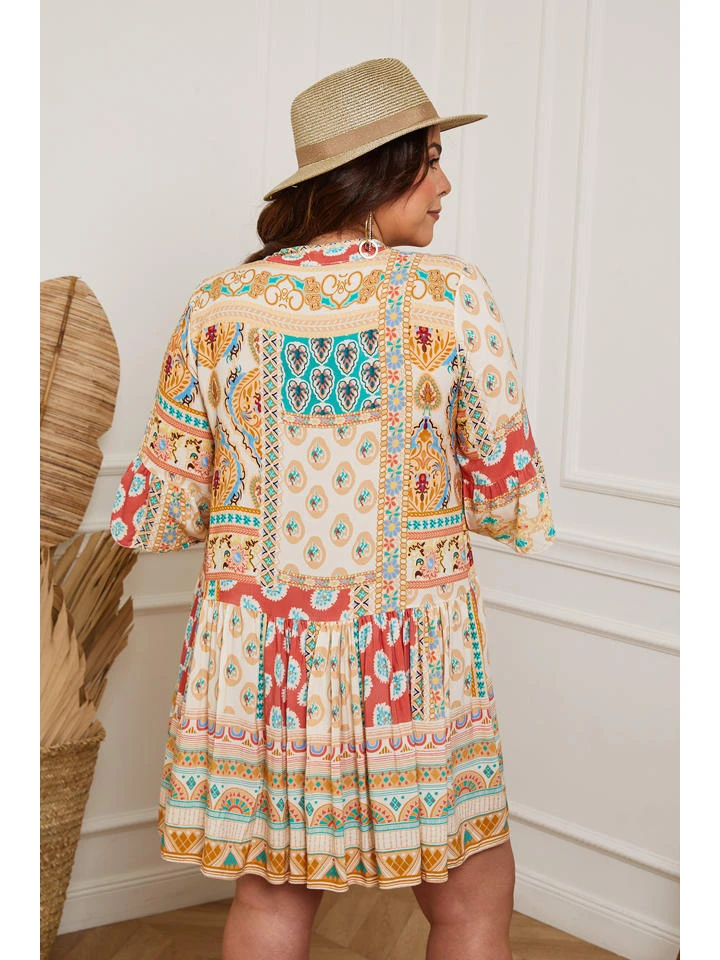 Jurk "Suli" Beige 2 Jurk "Suli" Beige - Afbeelding 2