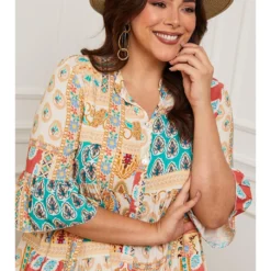 Jurk "Suli" Beige 8 Jurk "Suli" Beige -Exporteren Mooie Look Winkel plus size company jurk suli beige 3