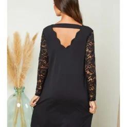 Jurk "Unicorn" Zwart -Exporteren Mooie Look Winkel plus size company jurk unicorn zwart 2