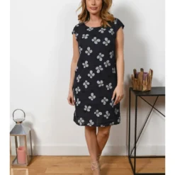 Linnen Jurk "Billie" Donkerblauw