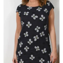 Linnen Jurk "Billie" Donkerblauw -Exporteren Mooie Look Winkel plus size company linnen jurk billie donkerblauw 4