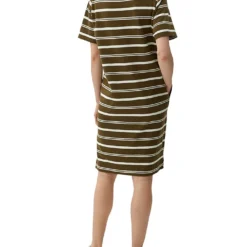 Jurk Kaki/wit -Exporteren Mooie Look Winkel s oliver red label jurk kaki wit 2