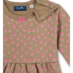 Jurk Bruin/roze -Exporteren Mooie Look Winkel sanetta kidswear jurk bruin roze 2