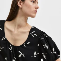 Selected Femme Jurk "Ilva" Zwart -Exporteren Mooie Look Winkel selected femme jurk ilva zwart 4