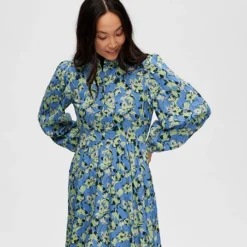 Selected Femme Jurk "Jana" Lichtblauw