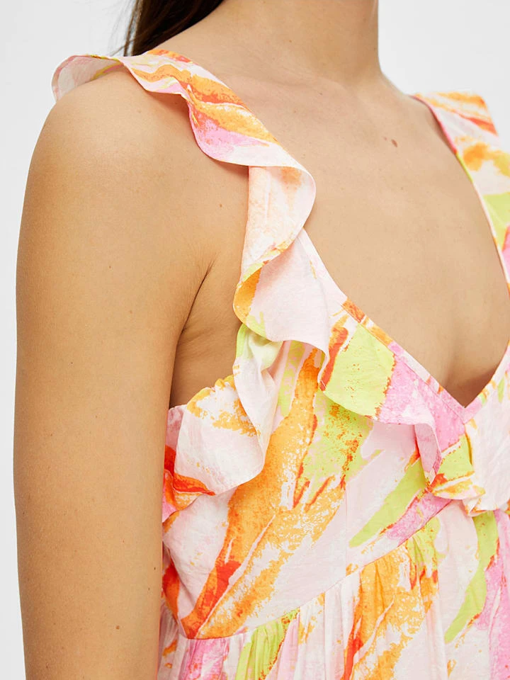 Selected Femme Jurk Lichtroze/geel 5 Selected Femme Jurk Lichtroze/geel - Afbeelding 5