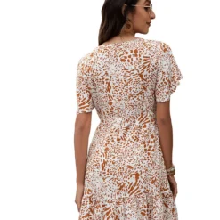 Exporteren Mooie Look Winkel -Exporteren Mooie Look Winkel silvia ruffino jurk camel wit 1