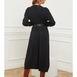 Gebreide Jurk "Cubis" Zwart -Exporteren Mooie Look Winkel so cachemire gebreide jurk cubis zwart 3