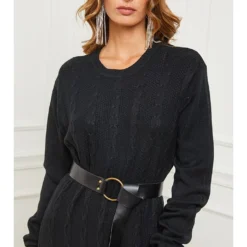 Gebreide Jurk "Cubis" Zwart -Exporteren Mooie Look Winkel so cachemire gebreide jurk cubis zwart 4