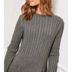 Gebreide Jurk "Fanola" Kaki -Exporteren Mooie Look Winkel so cachemire gebreide jurk fanola kaki 3