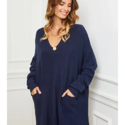 Gebreide Jurk "Farjo" Blauw